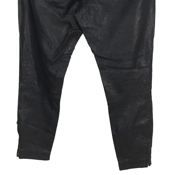 Urban Outfitters Silence & Noise Faux Leather Moto Zip Pants Black Size 27 - Picture 7 of 16